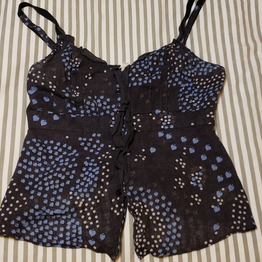 Free people tank top button down size 4